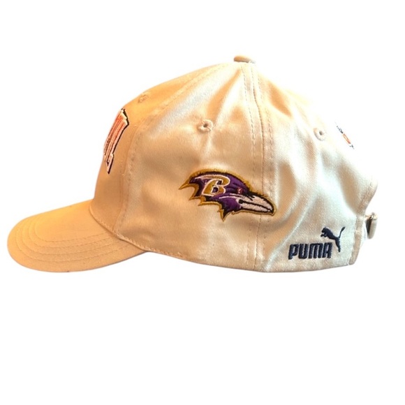 Superbowl XXXV Baltimore Ravens Strapback Cap Hat OS Tan Cotton NFL Embroidered - Picture 2 of 15
